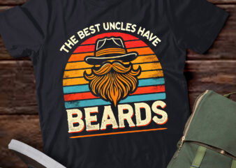 LT771-The Best Uncles Have Beards Men Bearded Dad Beard Father T-Shirt