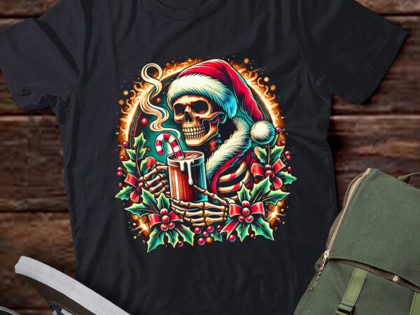 Lt792-christmas skeleton hot cocoa dead inside spooky xmas holiday sweatshirt