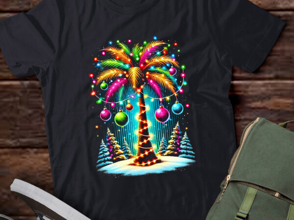 Lt795-christmas palm tree print t-shirt