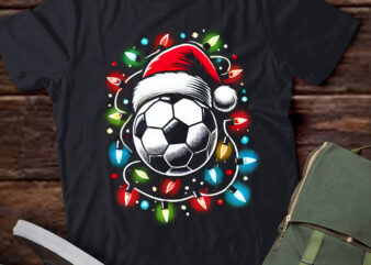 Lt803-santa soccer ball sports design- christmas soccer player t-shirt