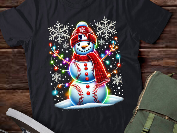 Lt810-christmas baseball snowman boys baseball christmas women men t-shirt