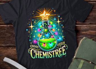 Lt811-funny science teacher oh chemistree chemistry christmas t-shirt