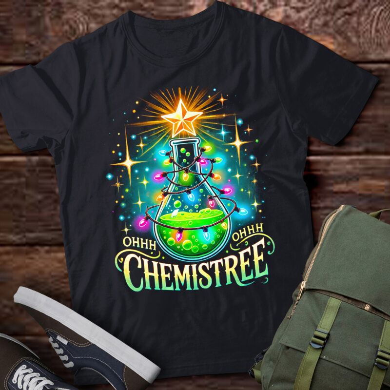 LT811-Funny Science Teacher Oh Chemistree Chemistry Christmas T-Shirt