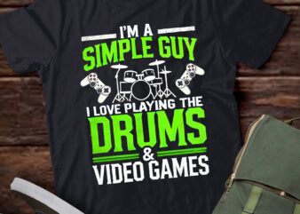 LT827-Gaming Drums Simple Guy Video Games Gift Graphic T-Shirt