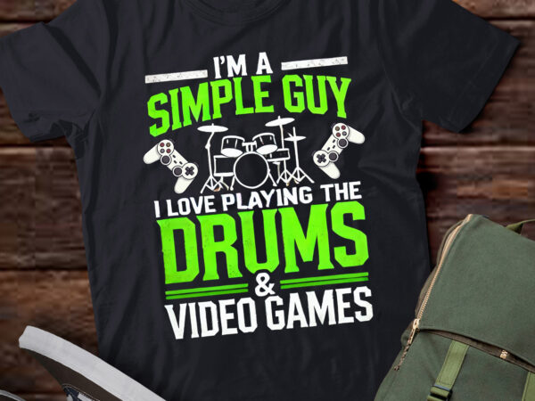 Lt827-gaming drums simple guy video games gift graphic t-shirt