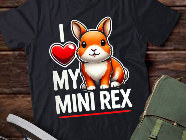 Lt835-i love my orange mini rex rabbit t-shirt