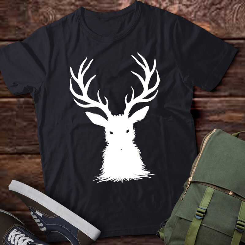 LT841-Rabbit Creature Silhouette Cryptozoology Cryptid Jackalope T-Shirt