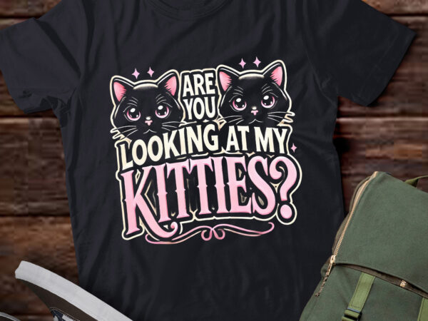 Lt862-looking at my kitties cute cat lover funny pet t shirt vector graphic