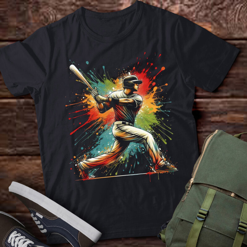 LT870-Baseball Player Paint Sports Art Design