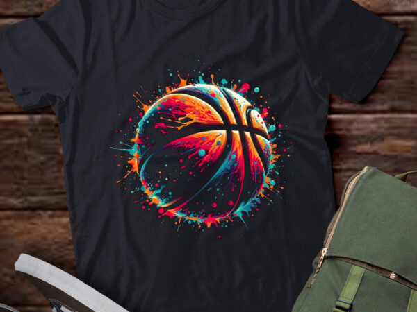 Lt871-basketball ball player splash basketball player art ball t-shirt