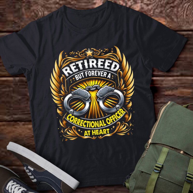 LT877-Retired Correctional Officer Apparel Officers Funny