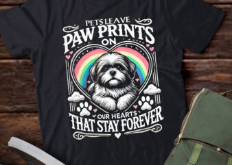 LT884-Shih Tzu Cute Memorial Art on Our Animal Hearts t shirt vector graphic