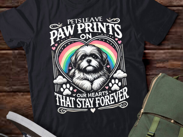 Lt884-shih tzu cute memorial art on our animal hearts t shirt vector graphic