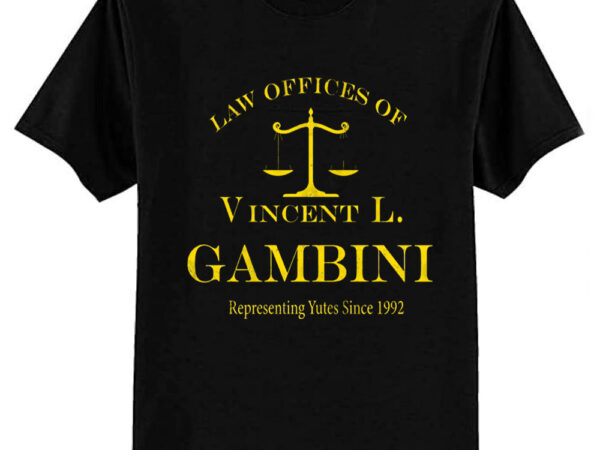 Law offices of vincent l. gambini – vintage logo t-shirt