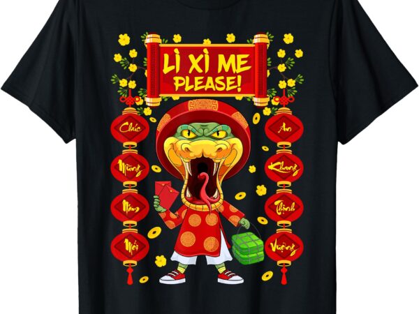 Li xi me please xuan at ty happy tet chuc mung nam moi 2025 t-shirt