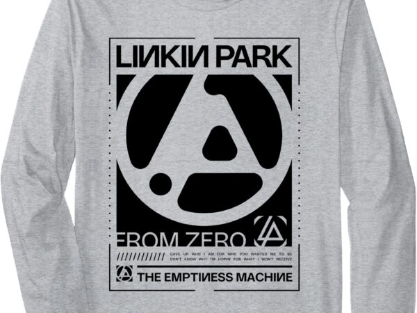 Linkin park b&w from zero box logo long sleeve t-shirt