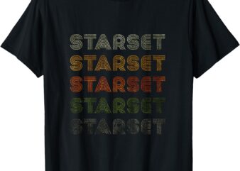 Love Heart Starset Tee Grunge Vintage Style Black Starset T-Shirt