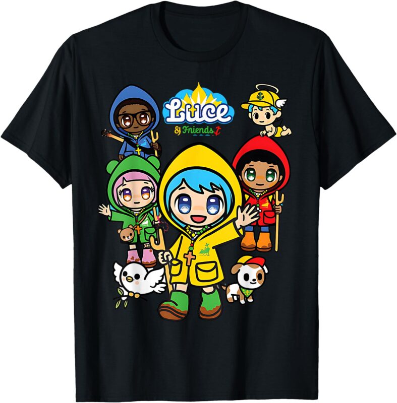 Luce Catholic Pilgrim . Anime Mascot of the 2025 Jubilee T-Shirt