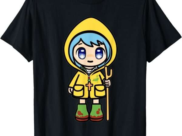 Luce – catholic pilgrim, anime mascot of the 2025 jubilee t-shirt