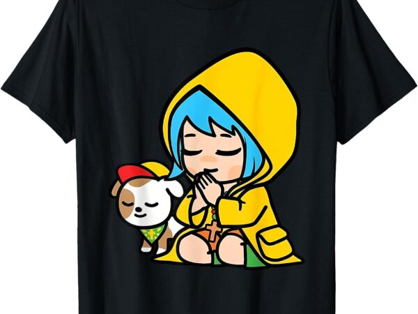 Luce praying catholic pilgrim vatican anime mascot 2025 t-shirt