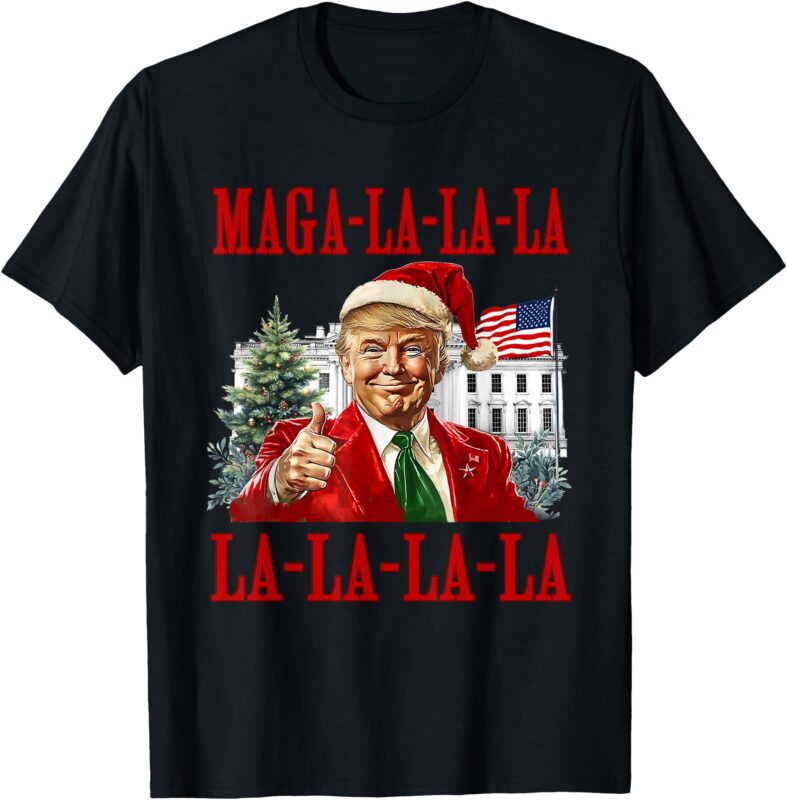 MAGA LA LA LA Donald Trump POTUS 47 Ugly Christmas Sweater T-Shirt