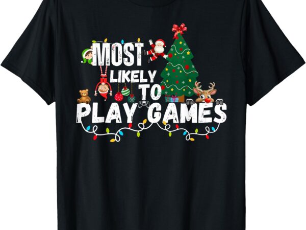 Matching christmas shirts for the whole family gamer t-shirt