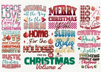 Christmas sublimation png vol.2 t-shirt designs bundle