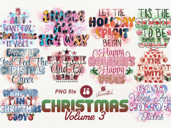 Christmas sublimation png vol.3 t-shirt designs bundle