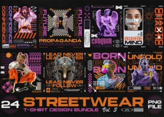 Streetwear T-shirt Designs Bundle Vol. 3