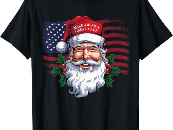 Make a christmas great again xmas trump maga pajamas santa t-shirt