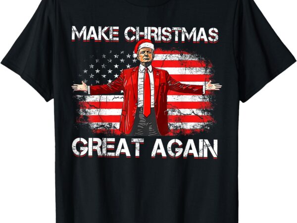 Make christmas great again santa funny trump xmas pajamas t-shirt