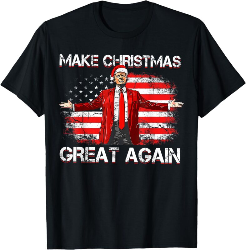 Make Christmas Great Again Santa Funny Trump Xmas Pajamas T-Shirt