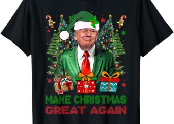 Make Christmas Great Again Xmas Funny Trump Pajamas Ugly T-Shirt