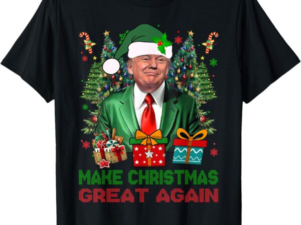 Make christmas great again xmas funny trump pajamas ugly t-shirt