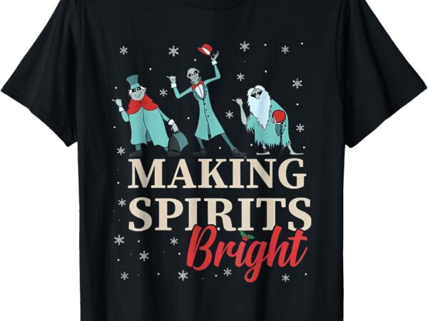 Making spirits bright christmas haunted ghosts t-shirt