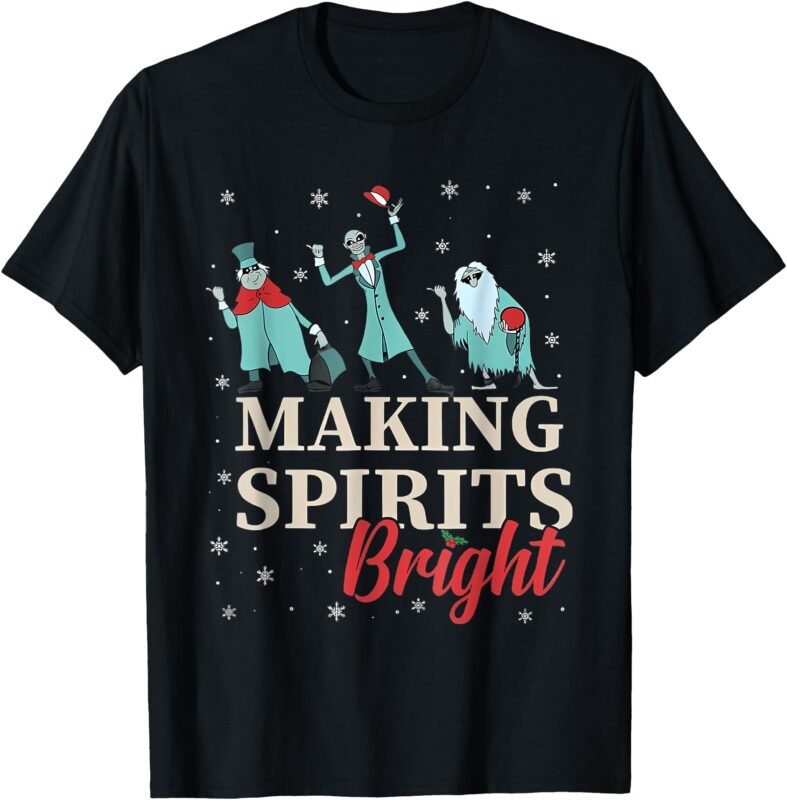 Making Spirits Bright Christmas Haunted Ghosts T-Shirt