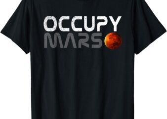 Men Women Kids Retro Vintage Occupy Mars Space Explorer T-Shirt