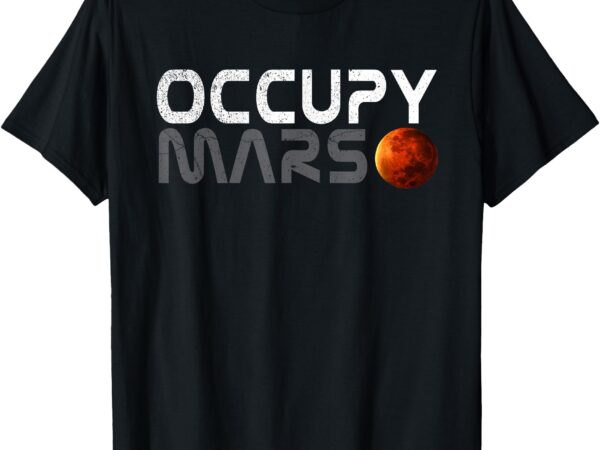 Men women kids retro vintage occupy mars space explorer t-shirt