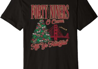 Mens Olivia Culpo x San Francisco 49ers NFL Holiday Tree FOCO Premium T-Shirt