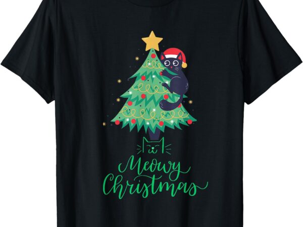 Meowy christmas t-shirt