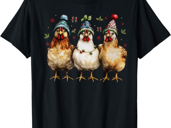 Merry chickmas chickens funny christmas chicken mom lover t-shirt