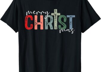 Merry Christ Mas Christian God Matching Christmas Family T-Shirt