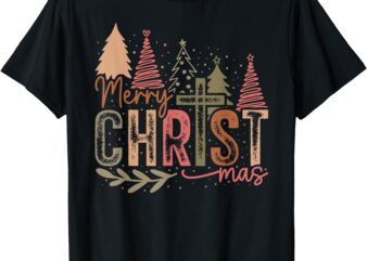 Merry Christ Mas Christian Jesus Christmas PJs Xmas Pajamas T-Shirt