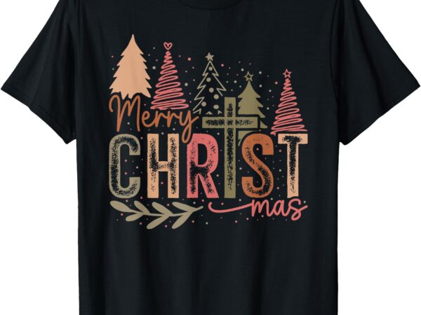 Merry christ mas christian jesus christmas pjs xmas pajamas t-shirt