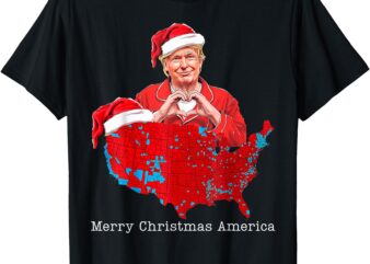 Merry Christmas America Donald Trump Coverage Xmas Pajamas T-Shirt