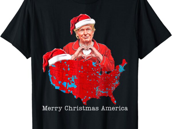 Merry christmas america donald trump coverage xmas pajamas t-shirt