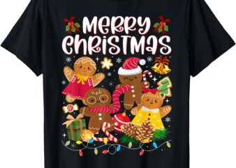 Merry Christmas Gingerbread Cookies Men Women T-Shirt