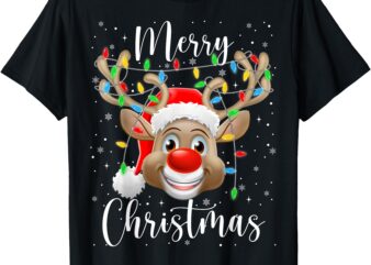 Merry Christmas Reindeer Family Matching Men Women Boys Kids T-Shirt