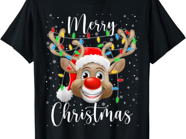 Merry christmas reindeer family matching men women boys kids t-shirt