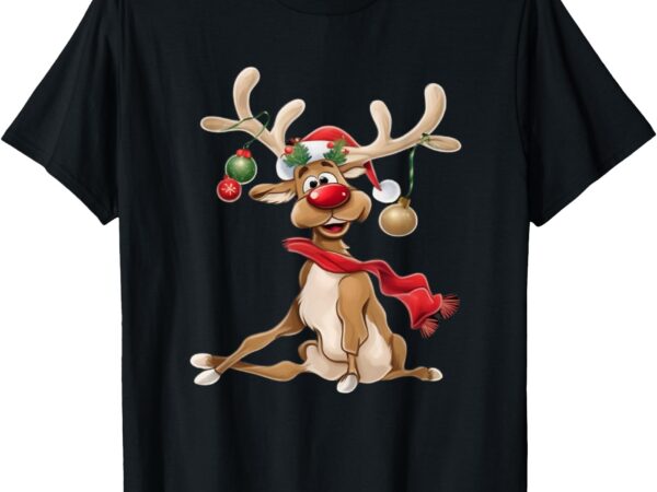 Merry christmas t-shirt women gifts for him funny reindeer t-shirt